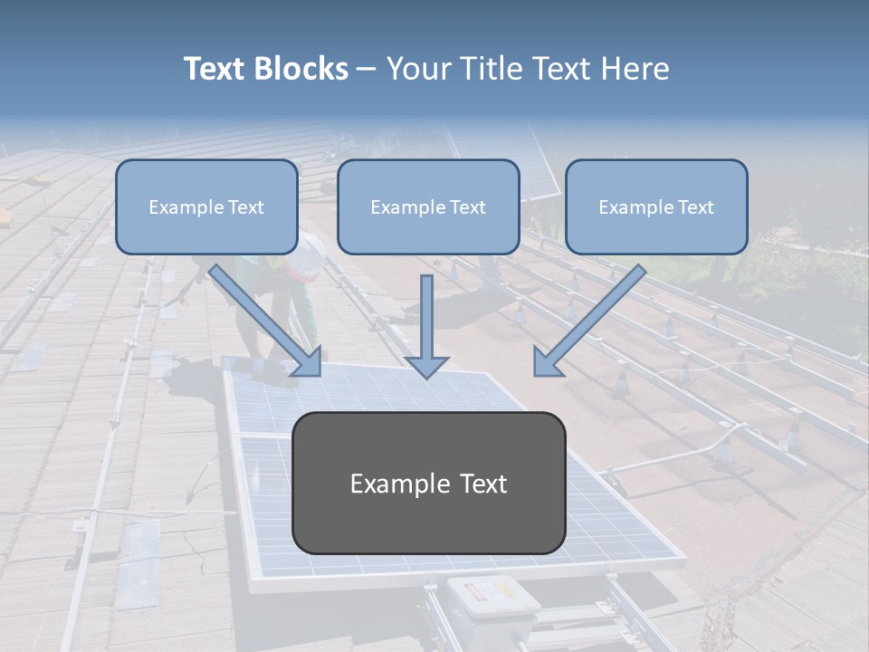 A Man Working On A Roof With Solar Panels PowerPoint Template