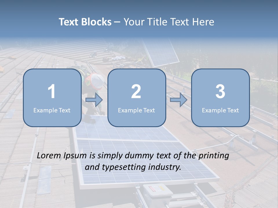 A Man Working On A Roof With Solar Panels PowerPoint Template