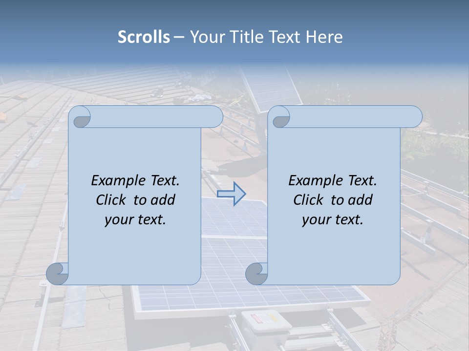 A Man Working On A Roof With Solar Panels PowerPoint Template