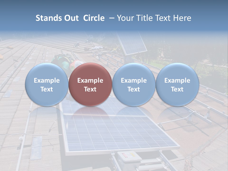 A Man Working On A Roof With Solar Panels PowerPoint Template