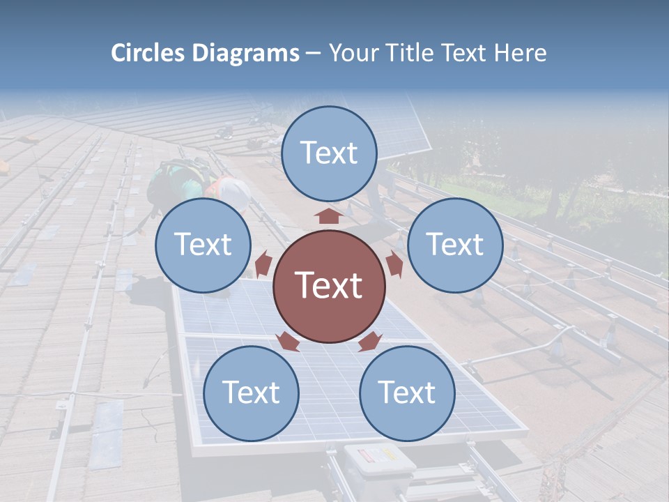 A Man Working On A Roof With Solar Panels PowerPoint Template
