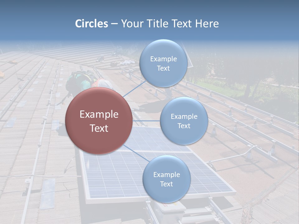 A Man Working On A Roof With Solar Panels PowerPoint Template