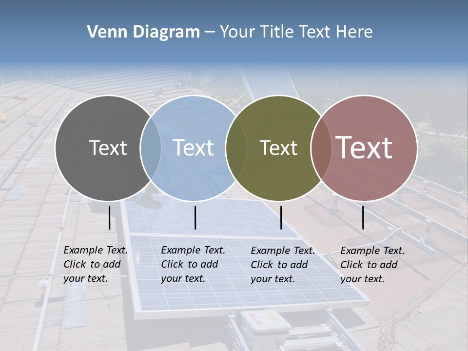 A Man Working On A Roof With Solar Panels PowerPoint Template