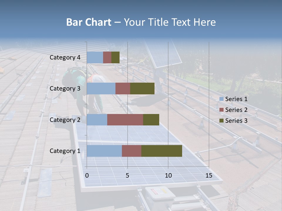 A Man Working On A Roof With Solar Panels PowerPoint Template
