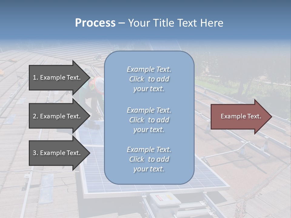 A Man Working On A Roof With Solar Panels PowerPoint Template