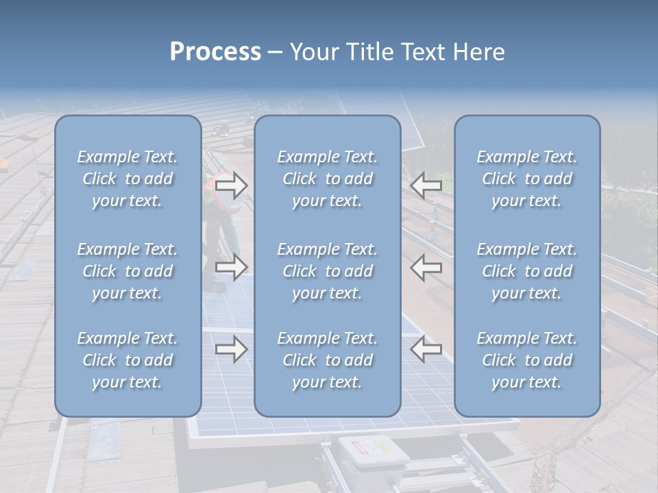 A Man Working On A Roof With Solar Panels PowerPoint Template