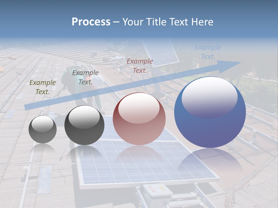A Man Working On A Roof With Solar Panels PowerPoint Template
