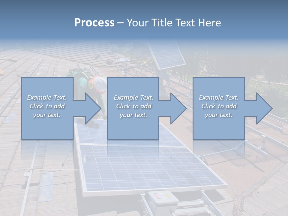 A Man Working On A Roof With Solar Panels PowerPoint Template