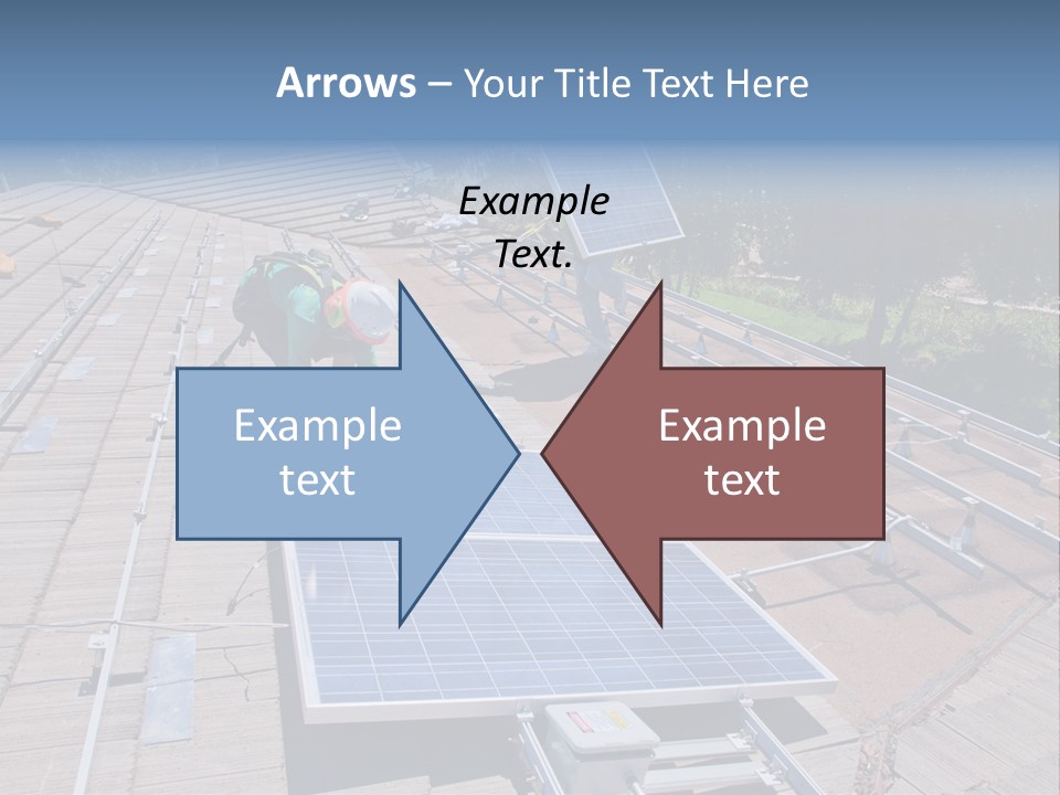 A Man Working On A Roof With Solar Panels PowerPoint Template