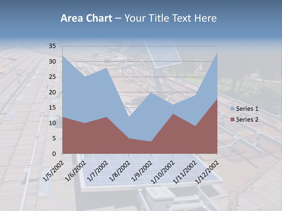 A Man Working On A Roof With Solar Panels PowerPoint Template