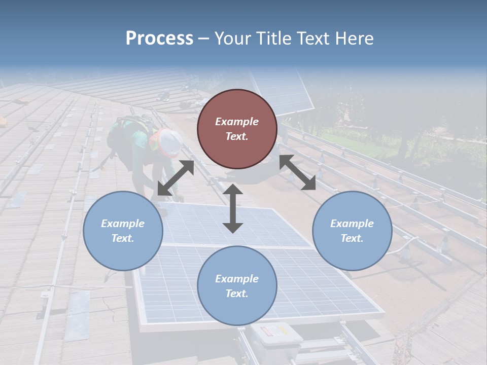 A Man Working On A Roof With Solar Panels PowerPoint Template