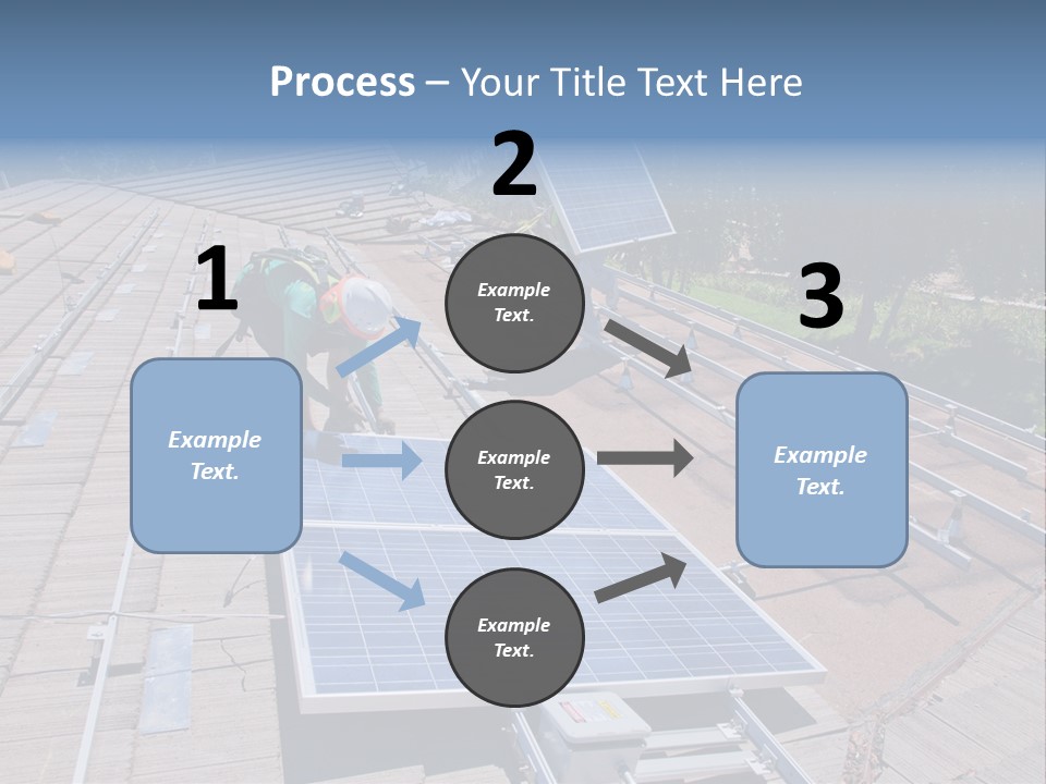 A Man Working On A Roof With Solar Panels PowerPoint Template
