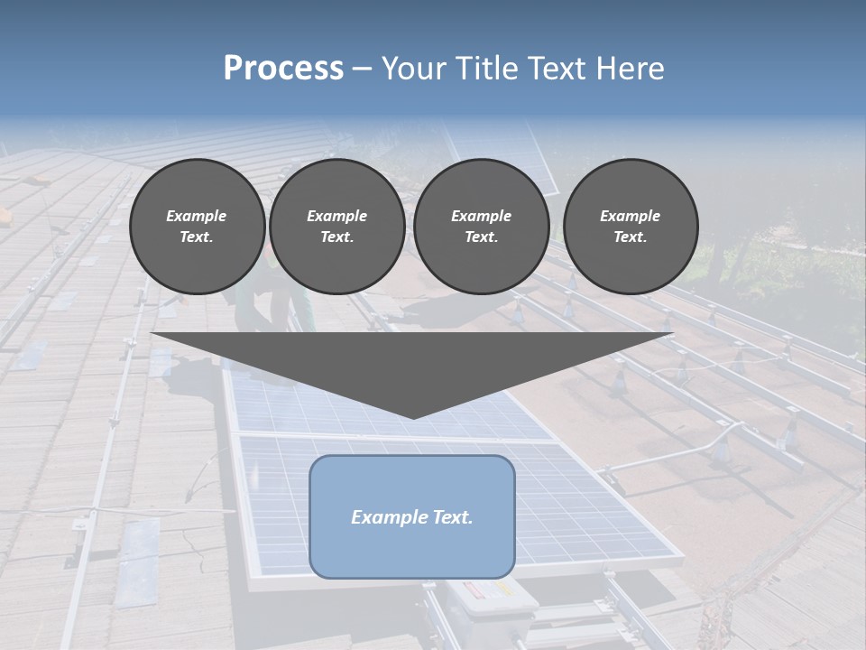 A Man Working On A Roof With Solar Panels PowerPoint Template