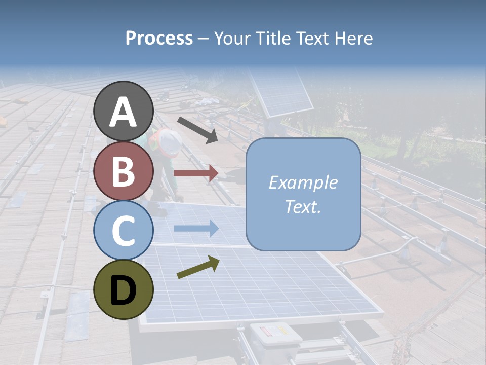 A Man Working On A Roof With Solar Panels PowerPoint Template