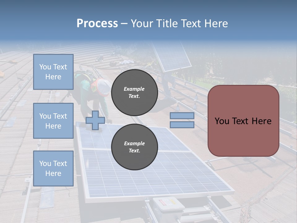 A Man Working On A Roof With Solar Panels PowerPoint Template