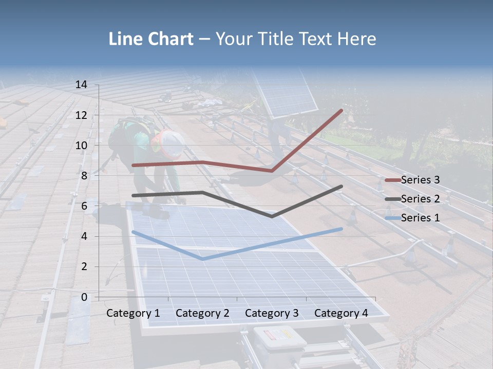 A Man Working On A Roof With Solar Panels PowerPoint Template