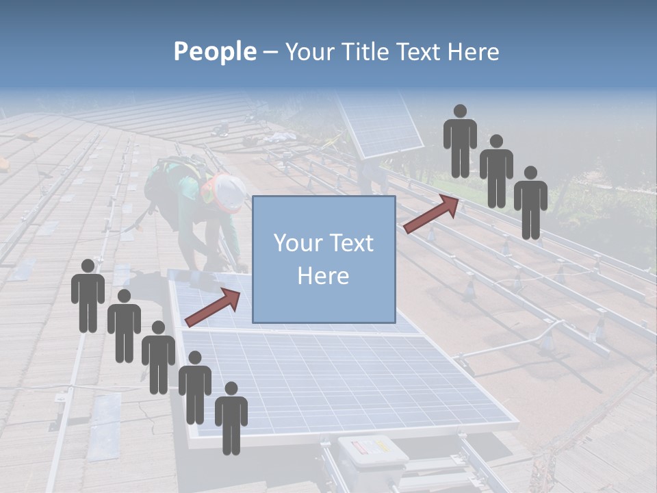 A Man Working On A Roof With Solar Panels PowerPoint Template