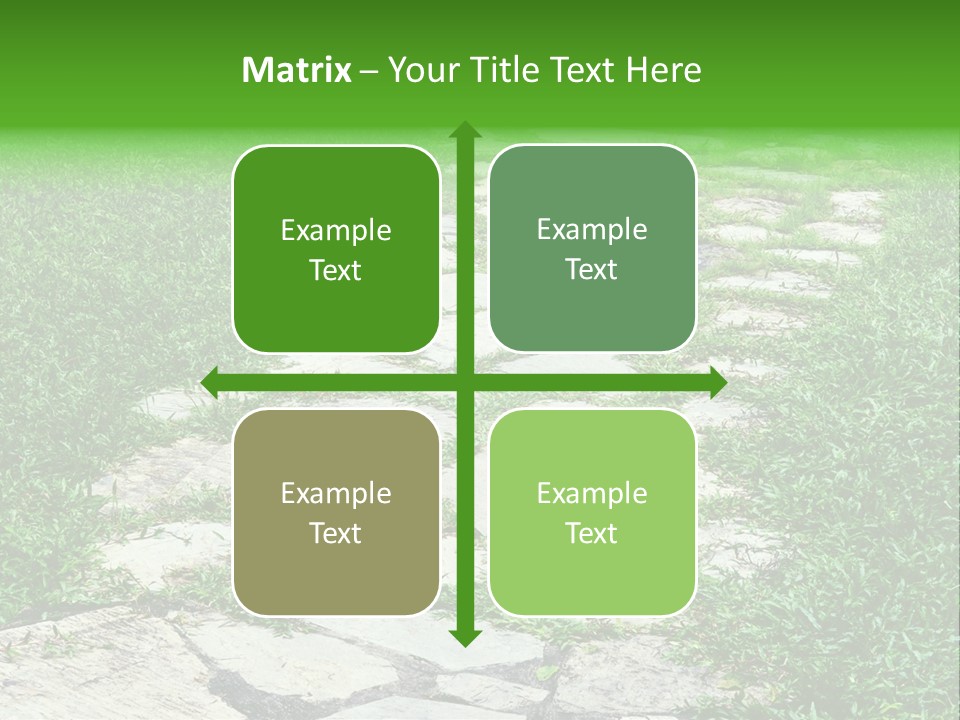 A Stone Path In The Middle Of A Grassy Field PowerPoint Template