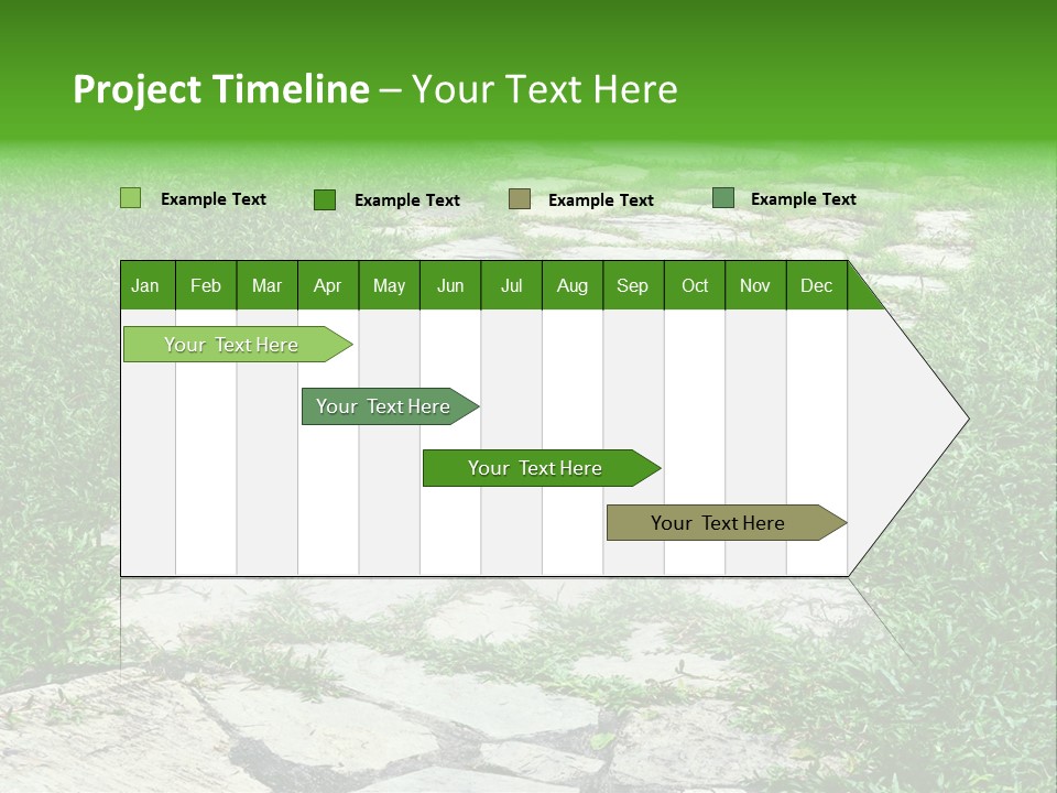 A Stone Path In The Middle Of A Grassy Field PowerPoint Template