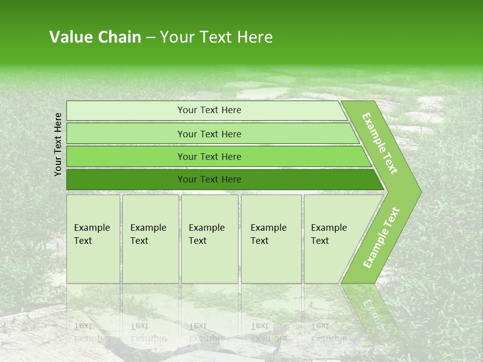 A Stone Path In The Middle Of A Grassy Field PowerPoint Template