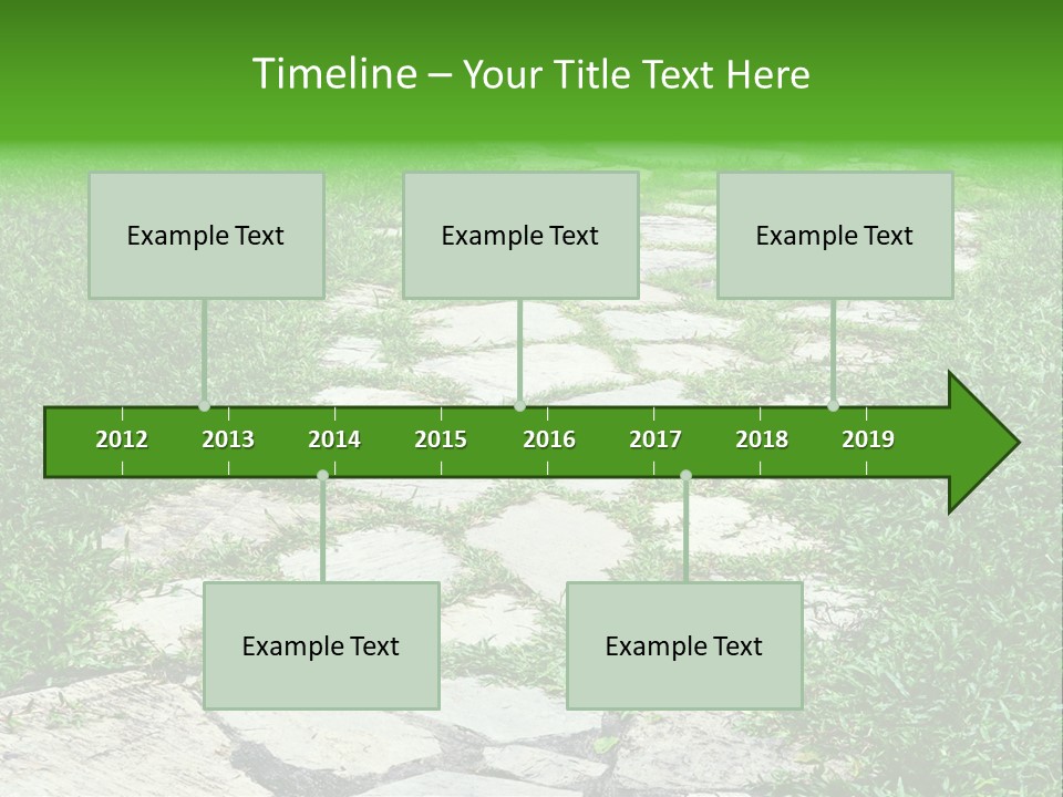 A Stone Path In The Middle Of A Grassy Field PowerPoint Template