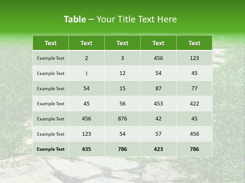 A Stone Path In The Middle Of A Grassy Field PowerPoint Template