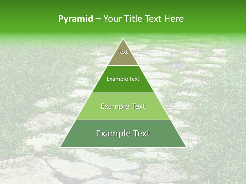 A Stone Path In The Middle Of A Grassy Field PowerPoint Template