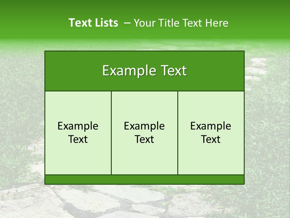 A Stone Path In The Middle Of A Grassy Field PowerPoint Template