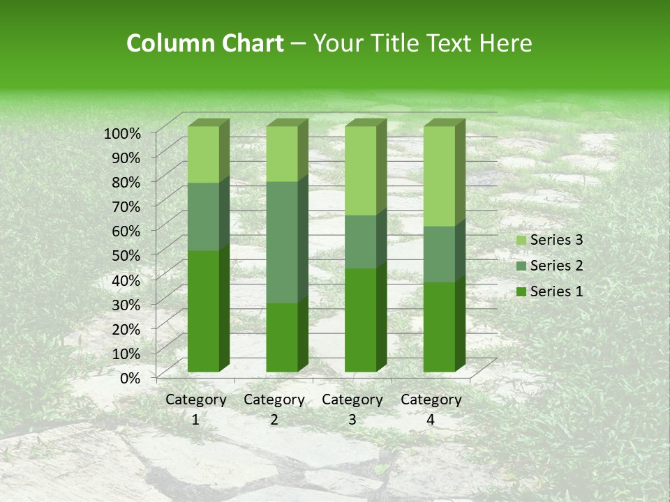 A Stone Path In The Middle Of A Grassy Field PowerPoint Template