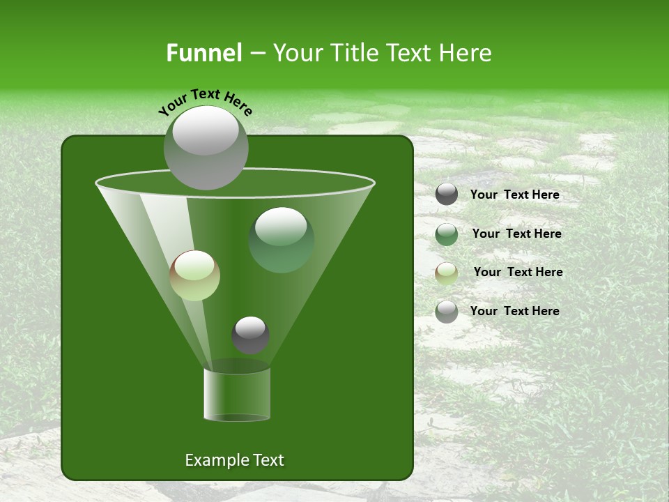 A Stone Path In The Middle Of A Grassy Field PowerPoint Template