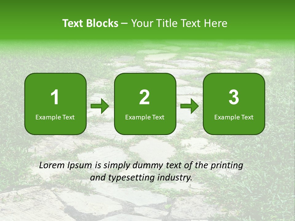 A Stone Path In The Middle Of A Grassy Field PowerPoint Template