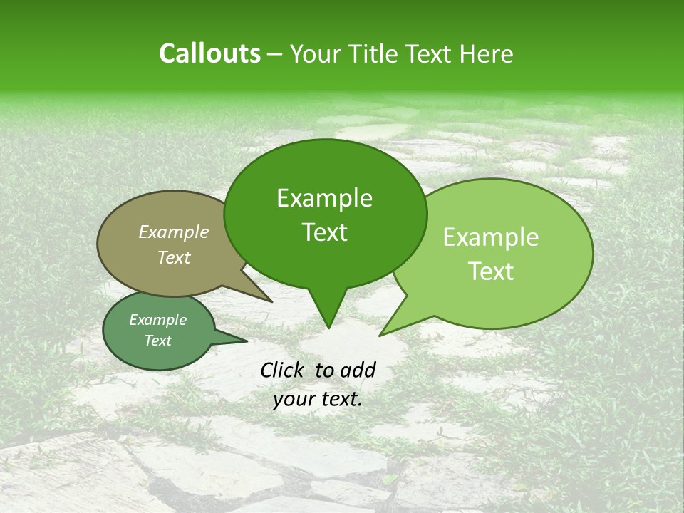 A Stone Path In The Middle Of A Grassy Field PowerPoint Template