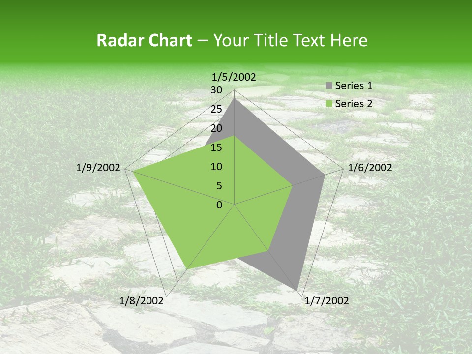 A Stone Path In The Middle Of A Grassy Field PowerPoint Template