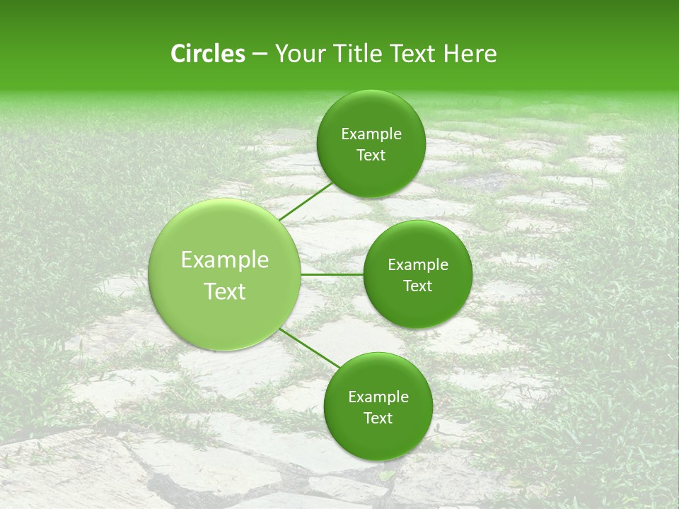 A Stone Path In The Middle Of A Grassy Field PowerPoint Template