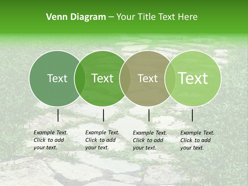 A Stone Path In The Middle Of A Grassy Field PowerPoint Template