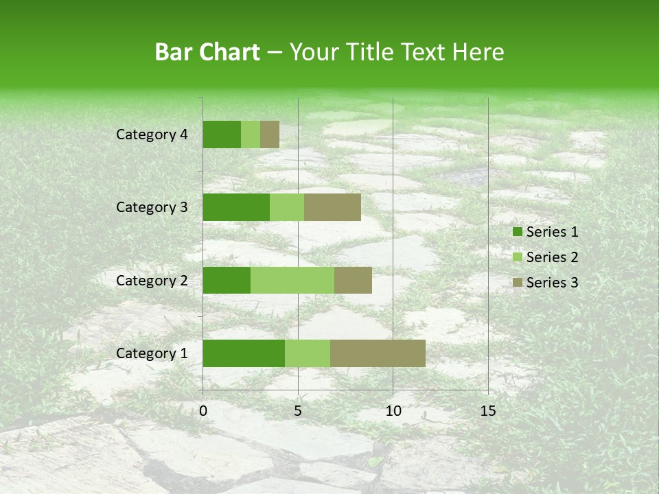 A Stone Path In The Middle Of A Grassy Field PowerPoint Template
