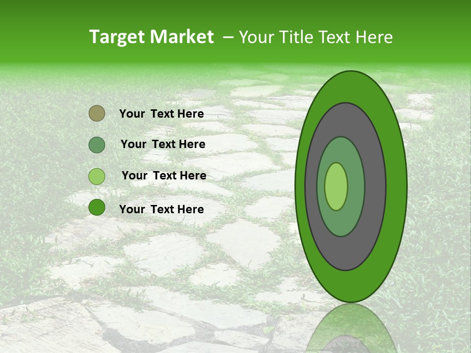 A Stone Path In The Middle Of A Grassy Field PowerPoint Template