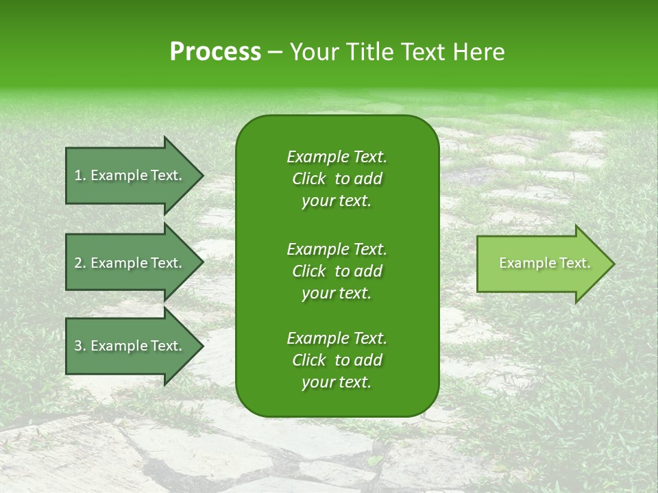 A Stone Path In The Middle Of A Grassy Field PowerPoint Template