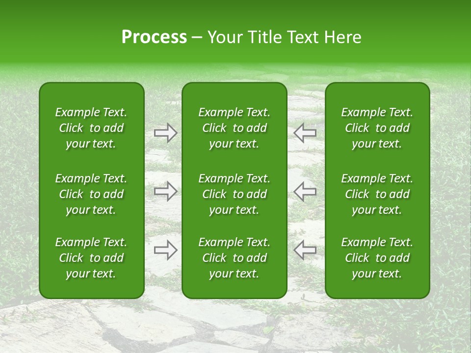 A Stone Path In The Middle Of A Grassy Field PowerPoint Template