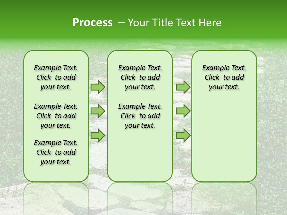A Stone Path In The Middle Of A Grassy Field PowerPoint Template