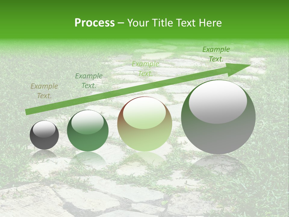 A Stone Path In The Middle Of A Grassy Field PowerPoint Template
