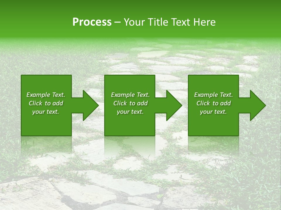 A Stone Path In The Middle Of A Grassy Field PowerPoint Template