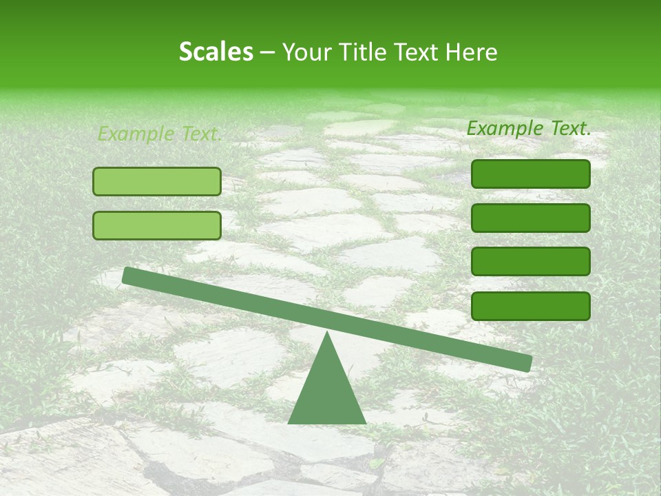 A Stone Path In The Middle Of A Grassy Field PowerPoint Template