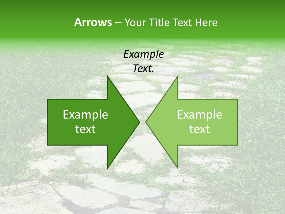 A Stone Path In The Middle Of A Grassy Field PowerPoint Template