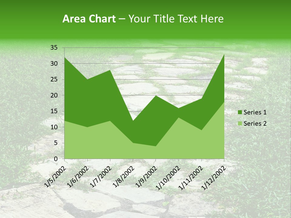 A Stone Path In The Middle Of A Grassy Field PowerPoint Template