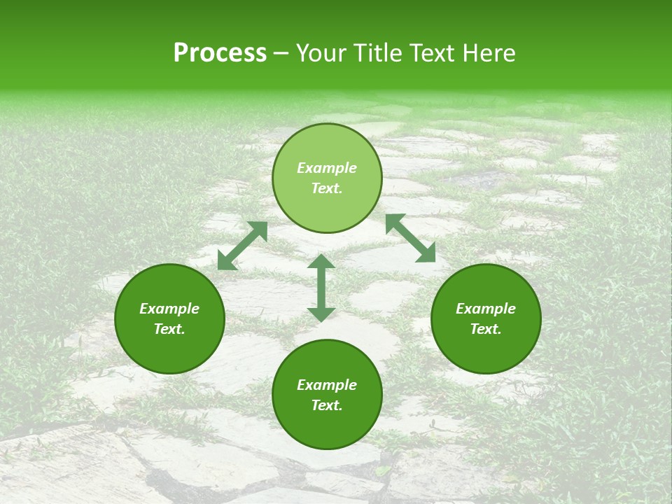 A Stone Path In The Middle Of A Grassy Field PowerPoint Template