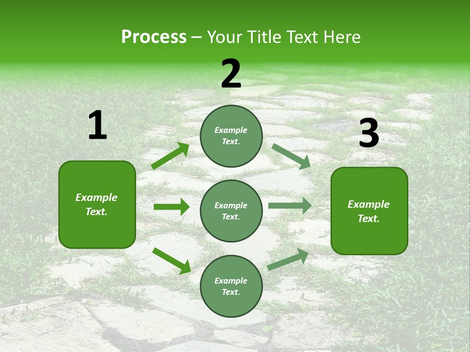 A Stone Path In The Middle Of A Grassy Field PowerPoint Template