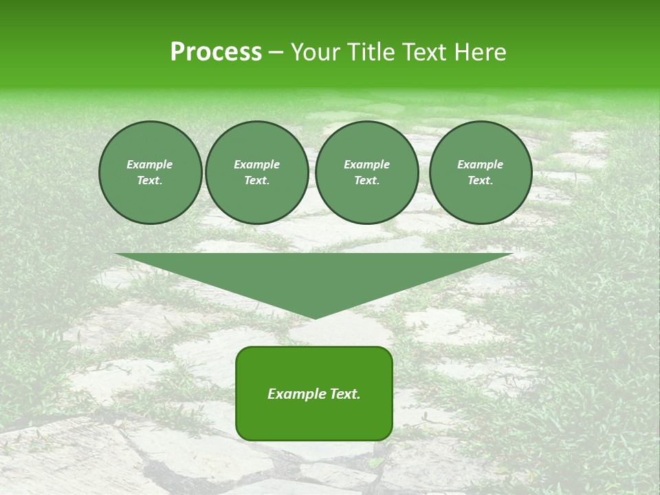 A Stone Path In The Middle Of A Grassy Field PowerPoint Template
