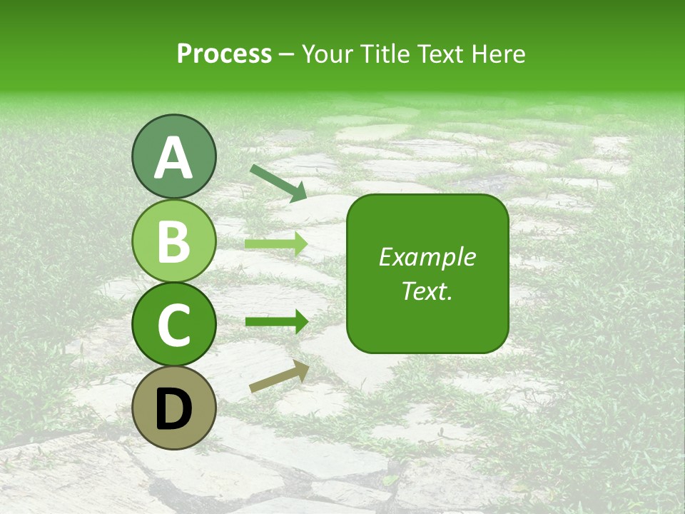 A Stone Path In The Middle Of A Grassy Field PowerPoint Template