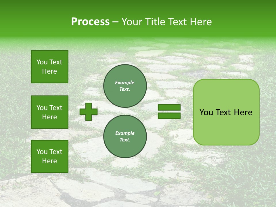 A Stone Path In The Middle Of A Grassy Field PowerPoint Template